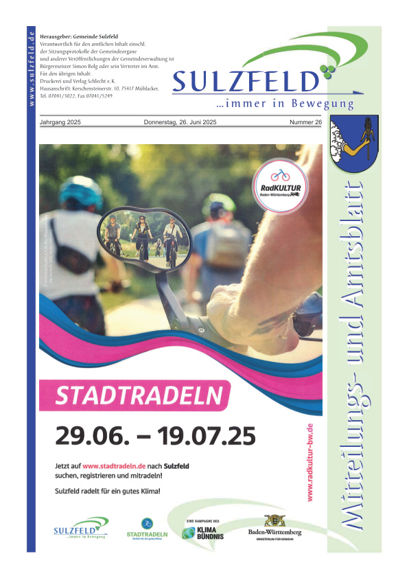 Mehr über den Artikel erfahren Sulzfeld KW 26