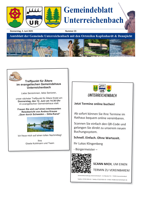 Mehr über den Artikel erfahren Unterreichenbach KW 23