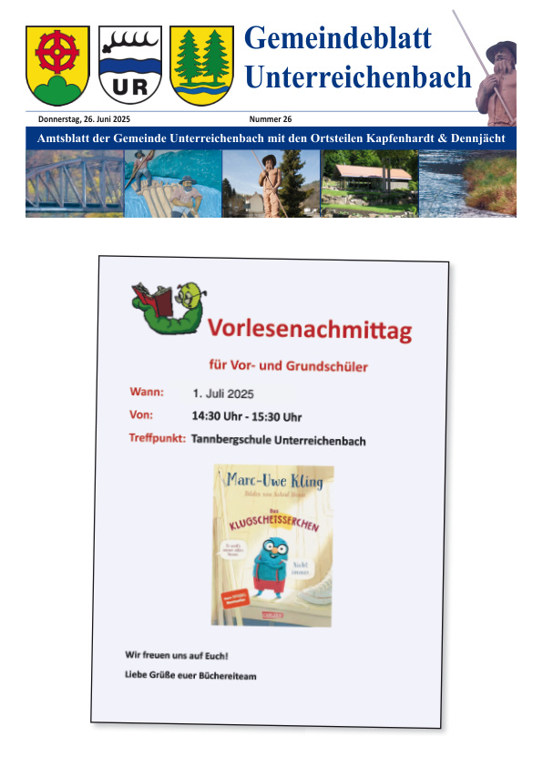Mehr über den Artikel erfahren Unterreichenbach KW 26