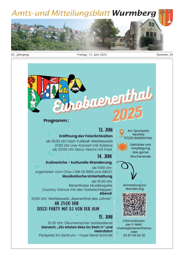 Mehr über den Artikel erfahren Wurmberg KW 24