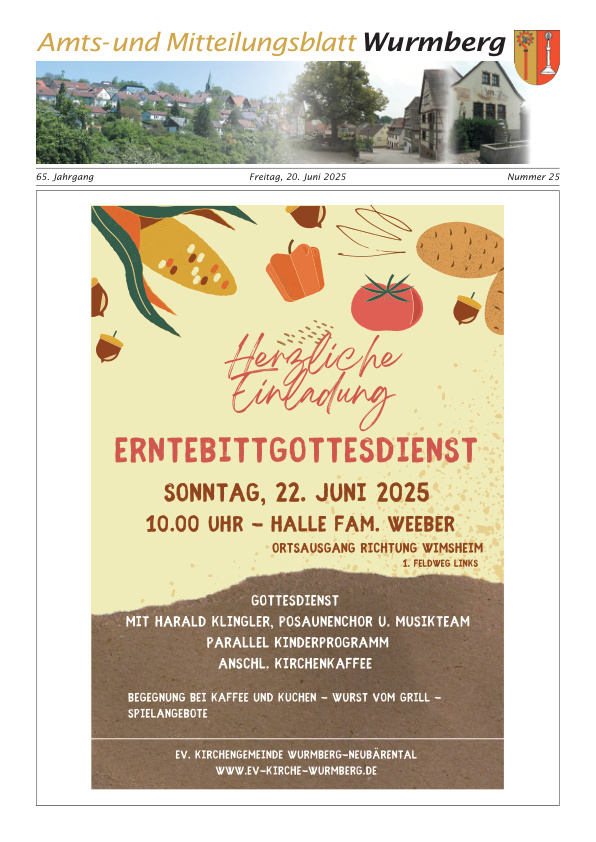 Mehr über den Artikel erfahren Wurmberg KW 25