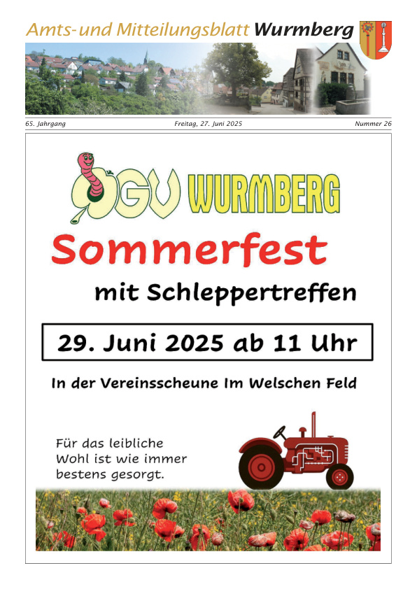 Mehr über den Artikel erfahren Wurmberg KW 26
