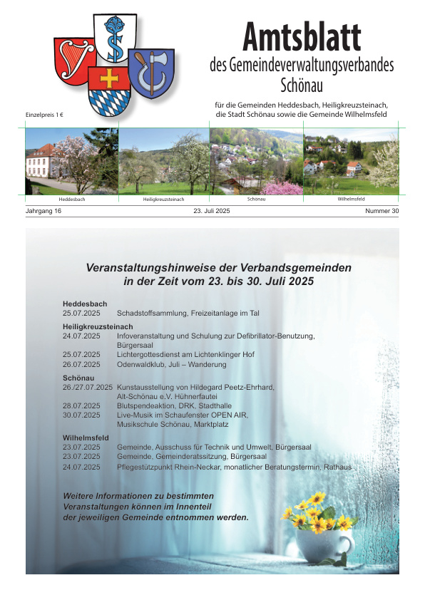 Mehr über den Artikel erfahren GVV Schönau KW 30