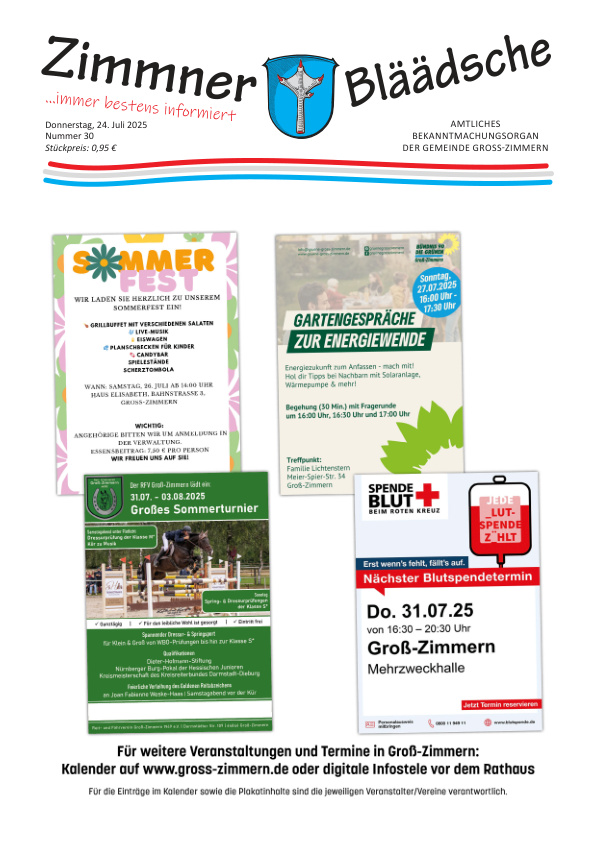Mehr über den Artikel erfahren Groß-Zimmern KW 30