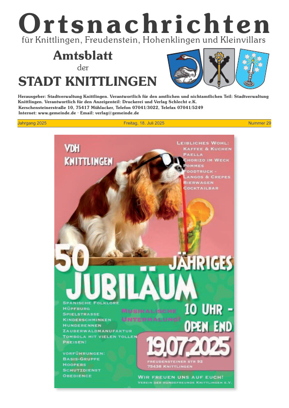 Mehr über den Artikel erfahren Knittlingen KW 29