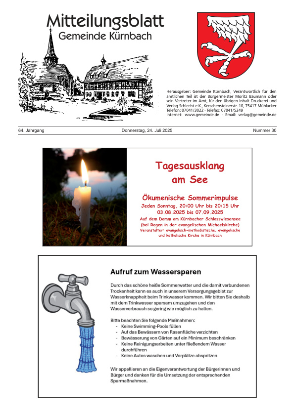 Mehr über den Artikel erfahren Kürnbach KW 30