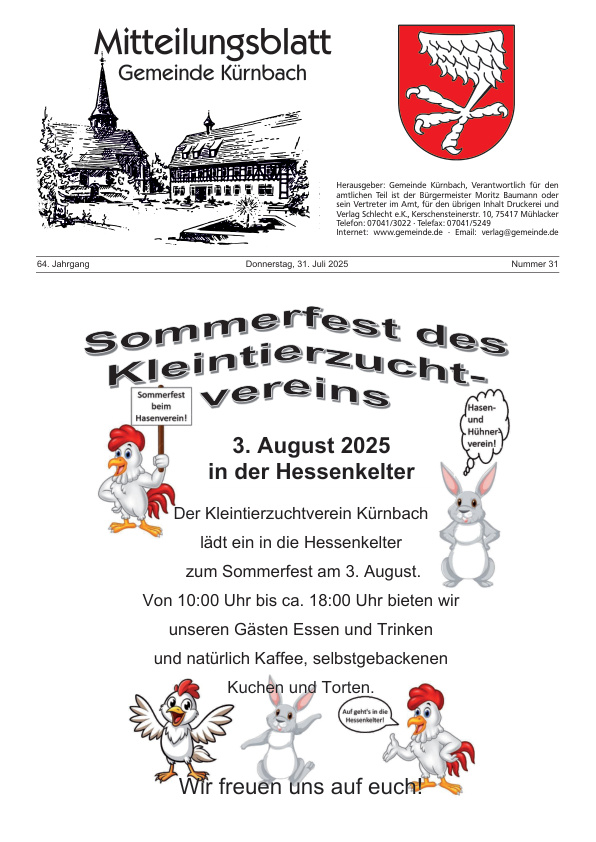 Mehr über den Artikel erfahren Kürnbach KW 31