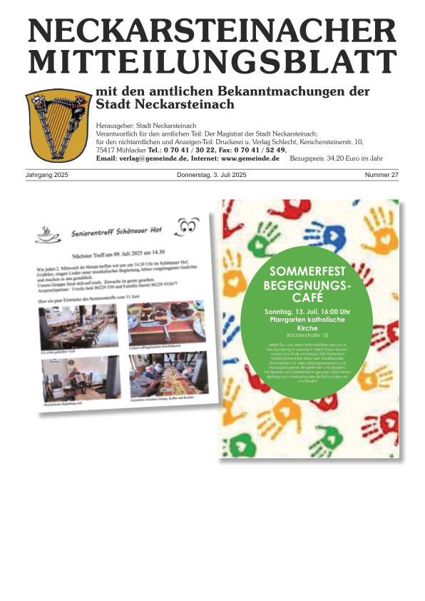 Mehr über den Artikel erfahren Neckarsteinach KW 27