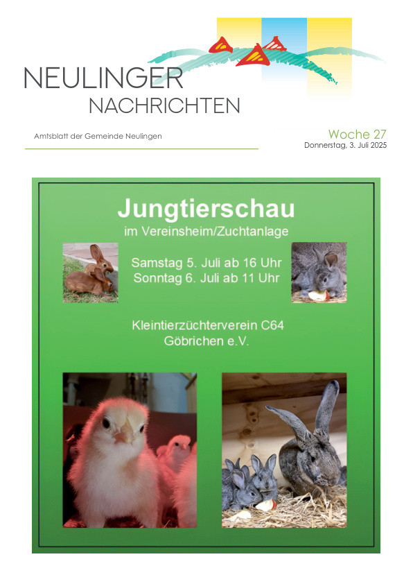 Mehr über den Artikel erfahren Neulingen KW 27