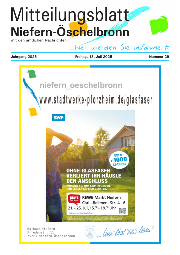 Mehr über den Artikel erfahren Niefern-Öschelbronn KW 29