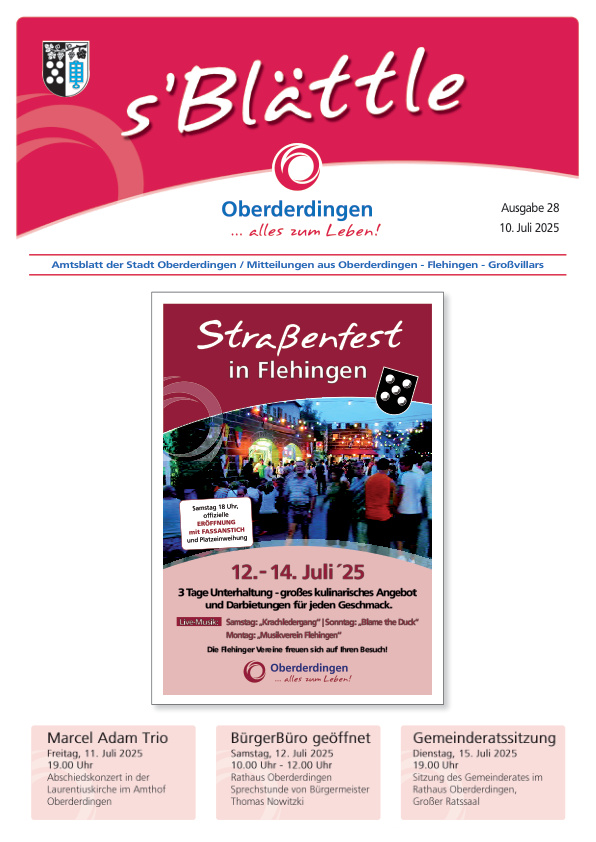 Mehr über den Artikel erfahren Oberderdingen KW 28