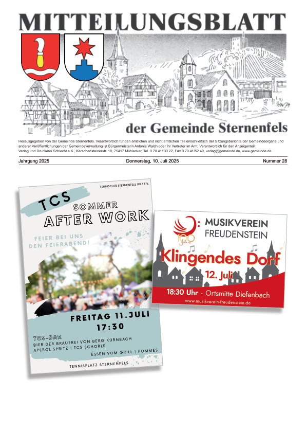 Mehr über den Artikel erfahren Sternenfels KW 28