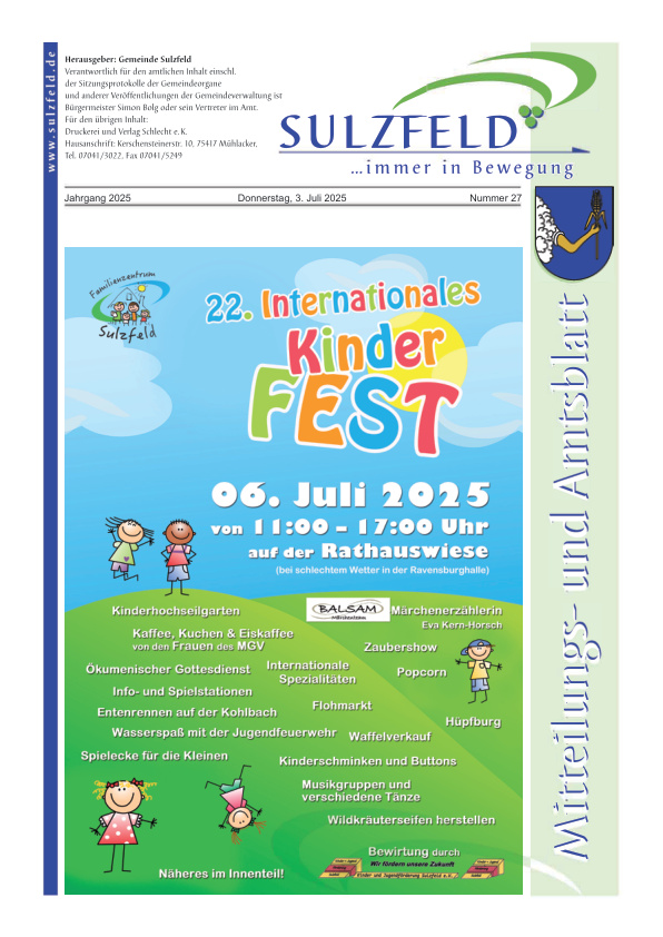 Mehr über den Artikel erfahren Sulzfeld KW 27