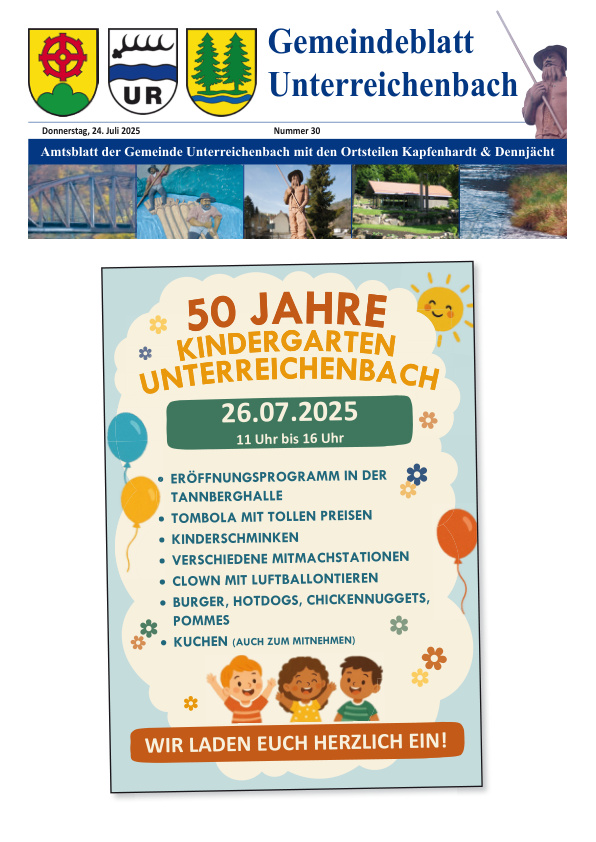 Mehr über den Artikel erfahren Unterreichenbach KW 30