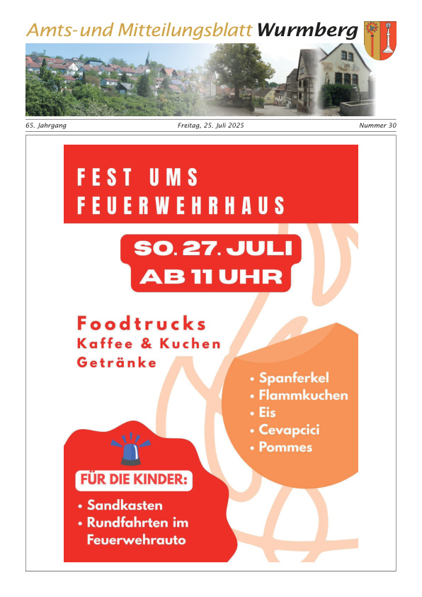 Mehr über den Artikel erfahren Wurmberg KW 30