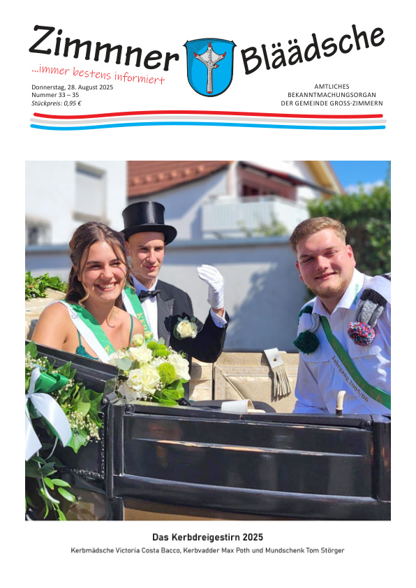 Mehr über den Artikel erfahren Groß-Zimmern KW 35