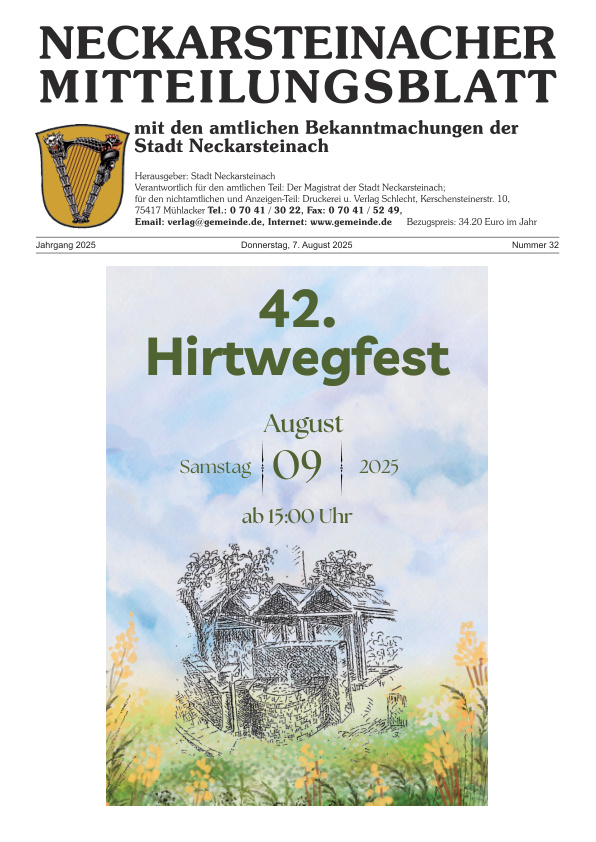 Mehr über den Artikel erfahren Neckarsteinach KW 32-34