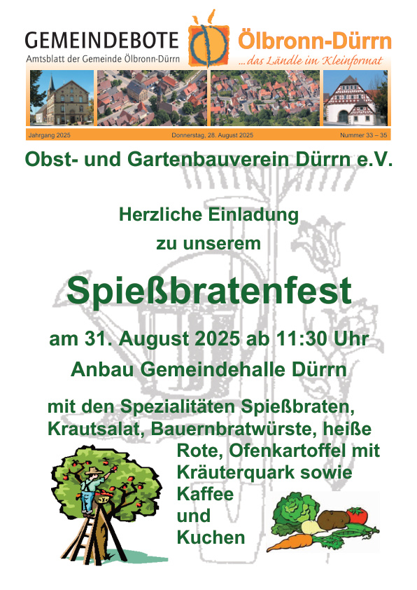 Mehr über den Artikel erfahren Ölbronn-Dürrn KW 35