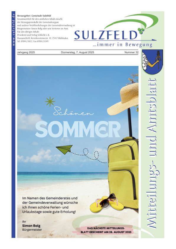 Mehr über den Artikel erfahren Sulzfeld KW 32-34