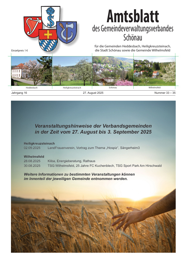 Mehr über den Artikel erfahren GVV Schönau KW 35