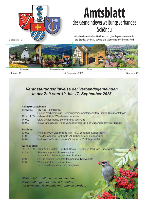 Mehr über den Artikel erfahren GVV Schönau KW 37