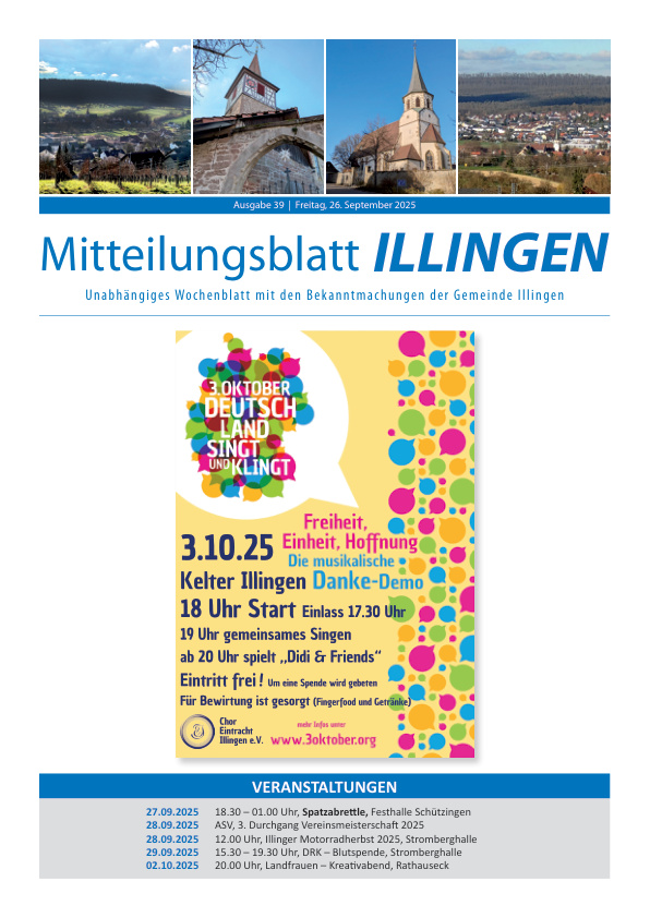 Mehr über den Artikel erfahren Illingen KW 39