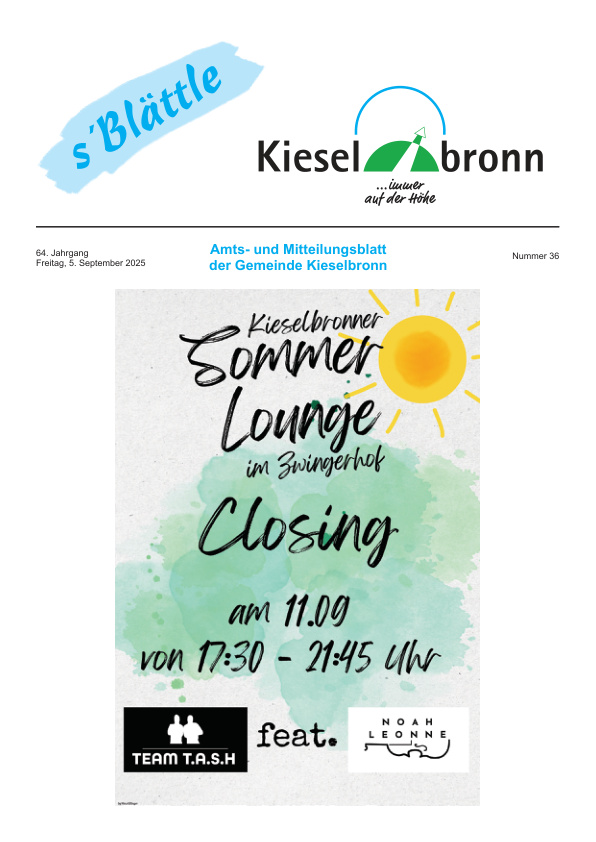 Mehr über den Artikel erfahren Kieselbronn KW 36