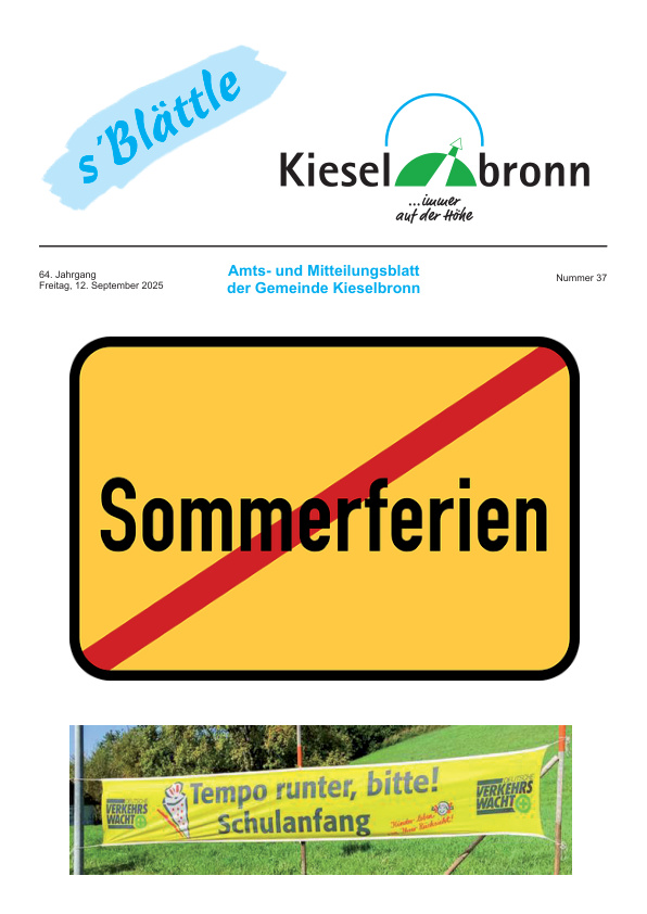 Mehr über den Artikel erfahren Kieselbronn KW 37