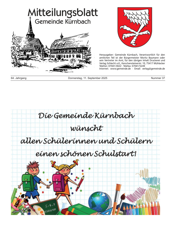 Mehr über den Artikel erfahren Kürnbach KW 37
