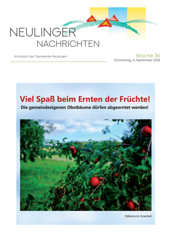 Mehr über den Artikel erfahren Neulingen KW 36