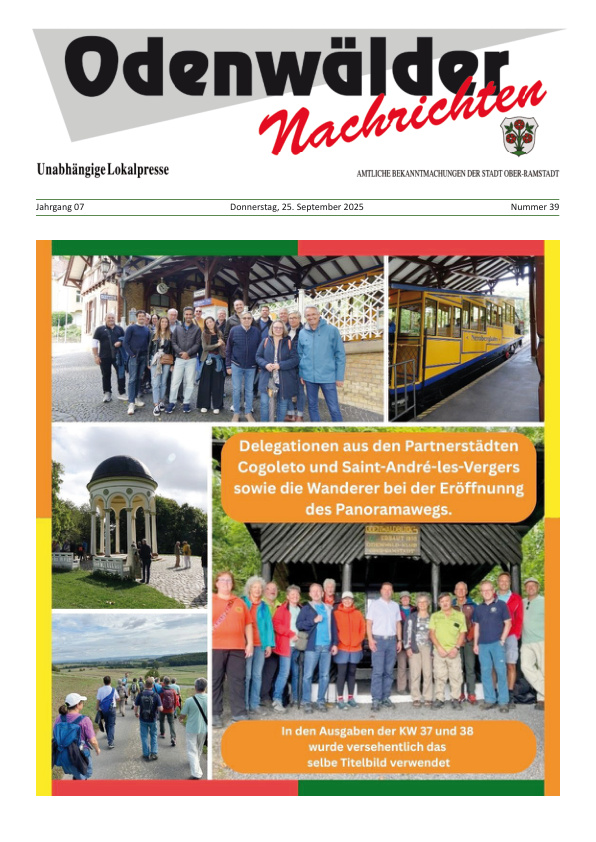 Mehr über den Artikel erfahren Ober-Ramstadt KW 39