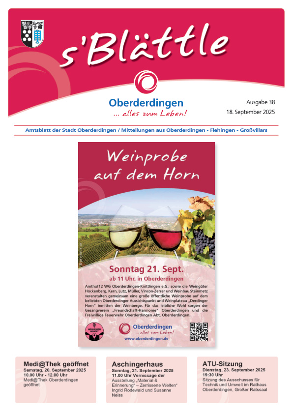 Mehr über den Artikel erfahren Oberderdingen KW 38