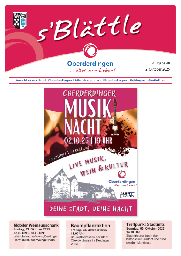 Mehr über den Artikel erfahren Oberderdingen KW 40