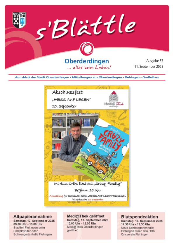 Mehr über den Artikel erfahren Oberderdingen KW 37
