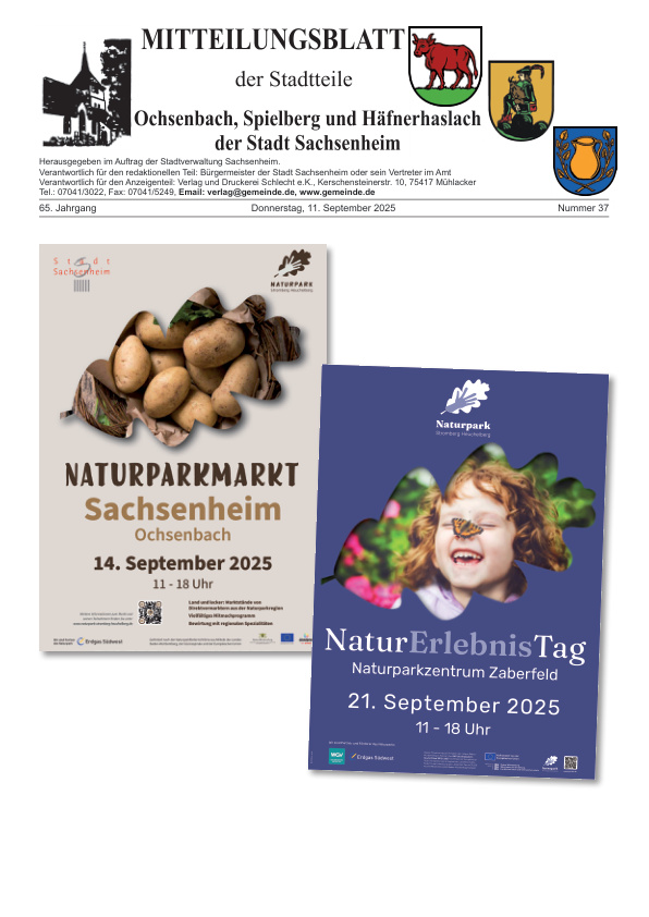 Mehr über den Artikel erfahren Ochsenbach/Spielberg/Häfnerhaslach KW 37