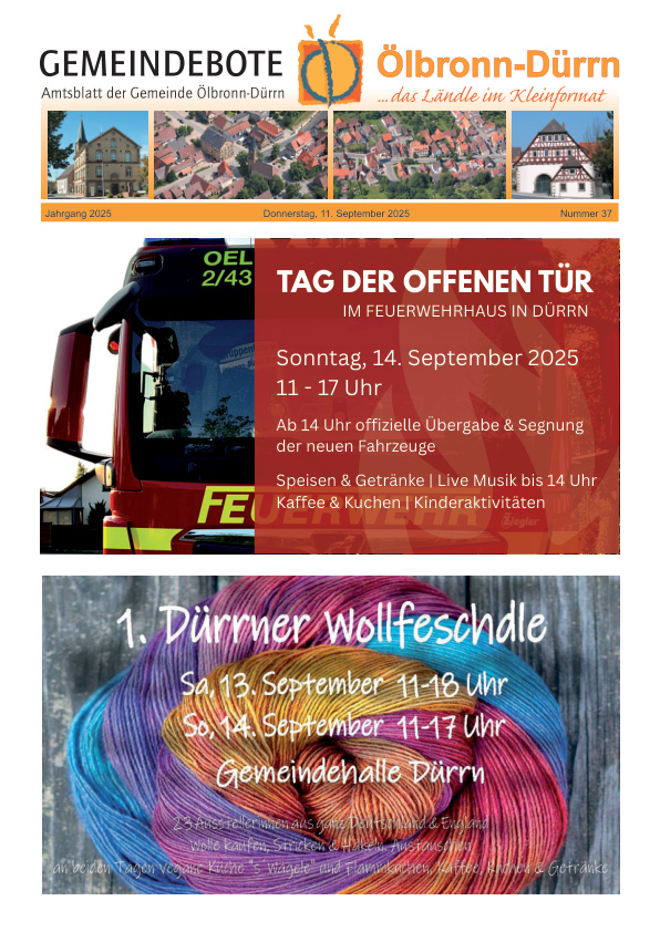 Mehr über den Artikel erfahren Ölbronn-Dürrn KW 37