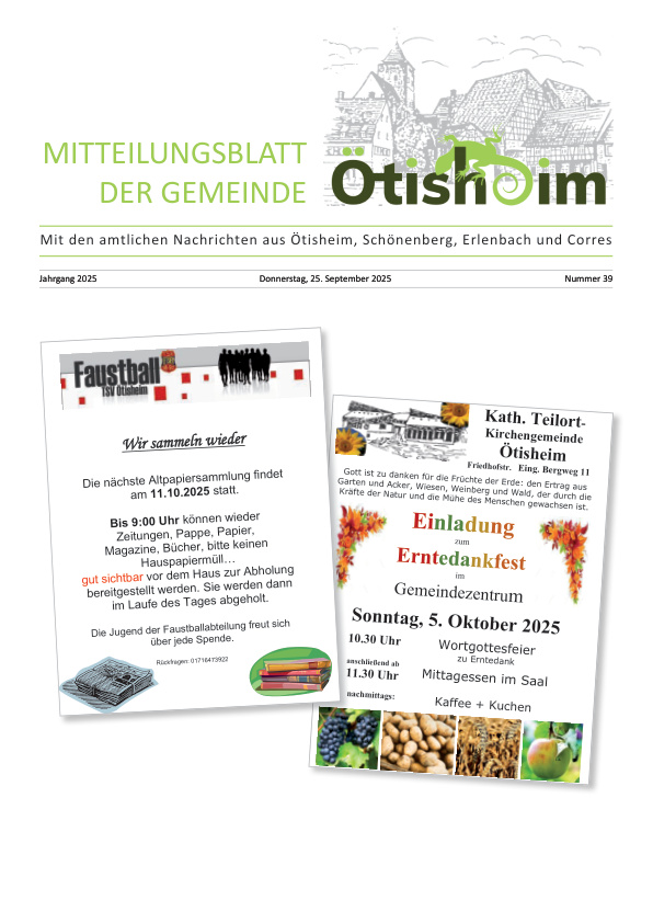 Mehr über den Artikel erfahren Ötisheim KW 39