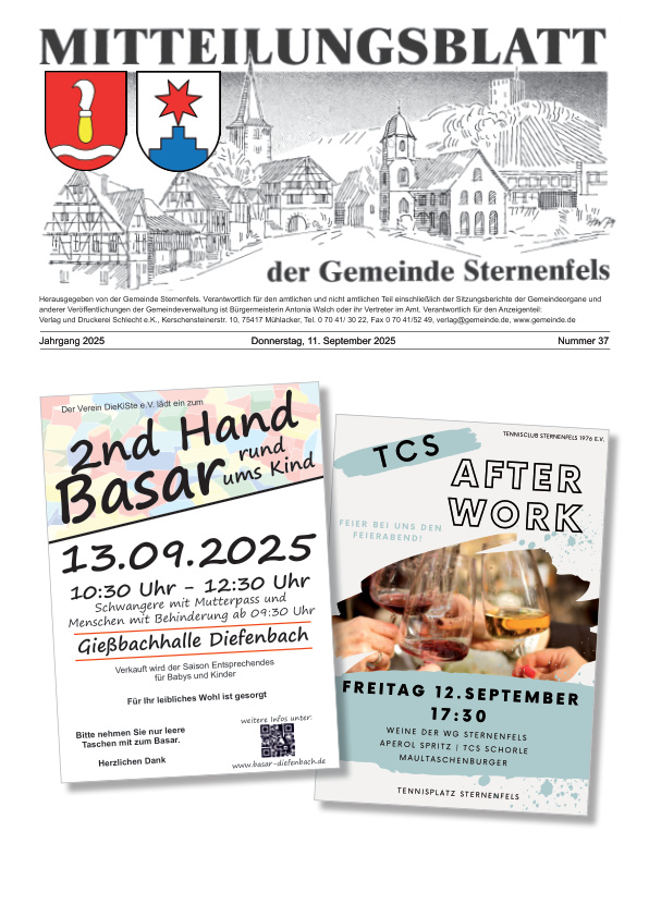Mehr über den Artikel erfahren Sternenfels KW 37