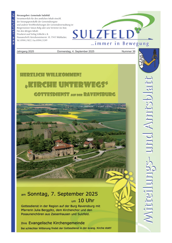 Mehr über den Artikel erfahren Sulzfeld KW 36