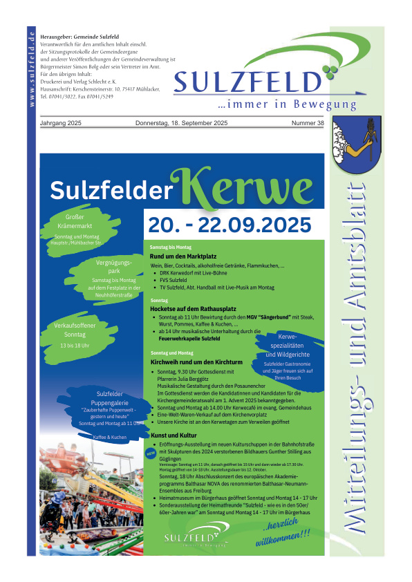 Mehr über den Artikel erfahren Sulzfeld KW 38