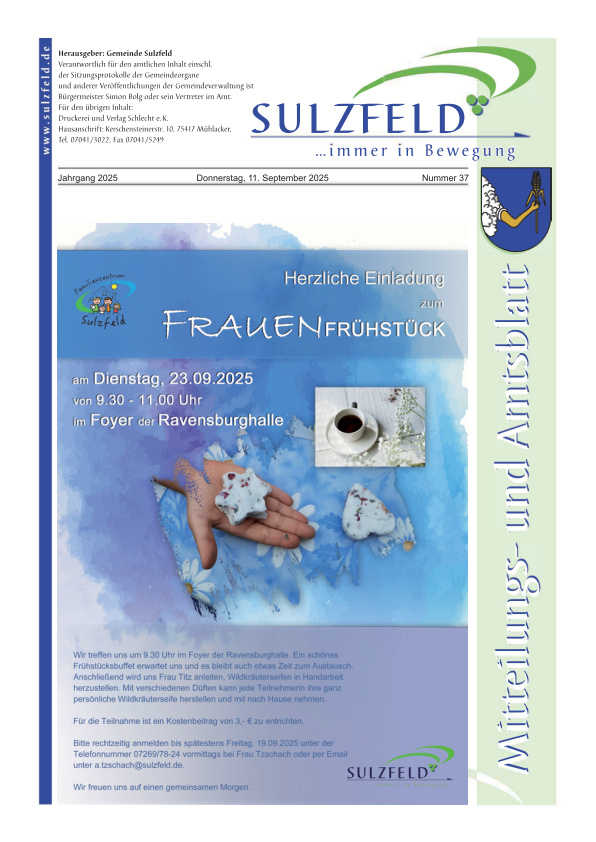 Mehr über den Artikel erfahren Sulzfeld KW 37