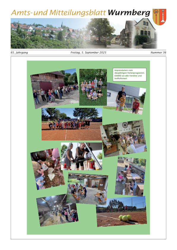 Mehr über den Artikel erfahren Wurmberg KW 36