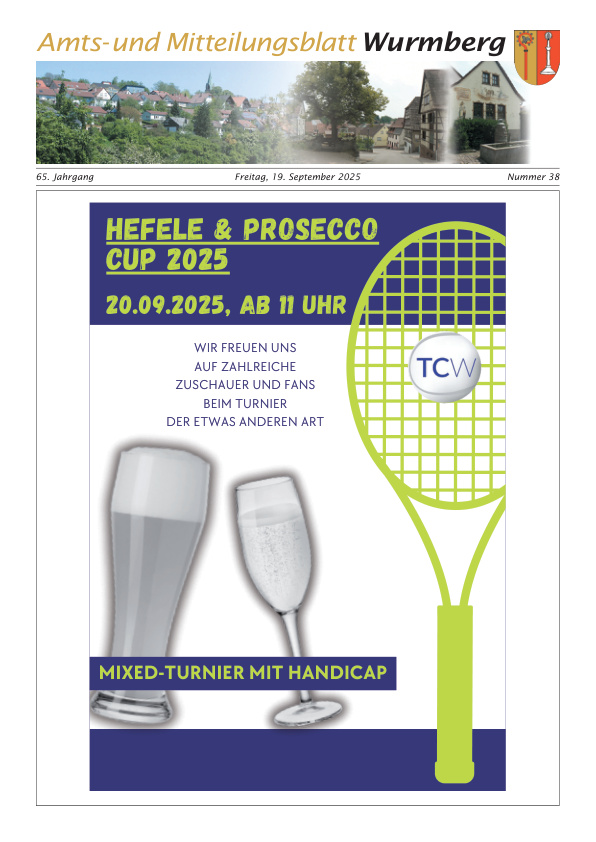 Mehr über den Artikel erfahren Wurmberg KW 38