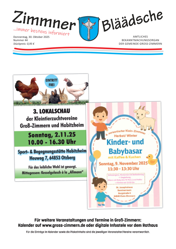 Mehr über den Artikel erfahren Groß-Zimmern KW 44