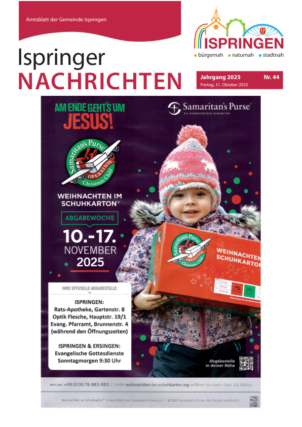 Mehr über den Artikel erfahren Ispringen KW 44