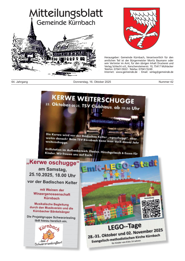 Mehr über den Artikel erfahren Kürnbach KW 42