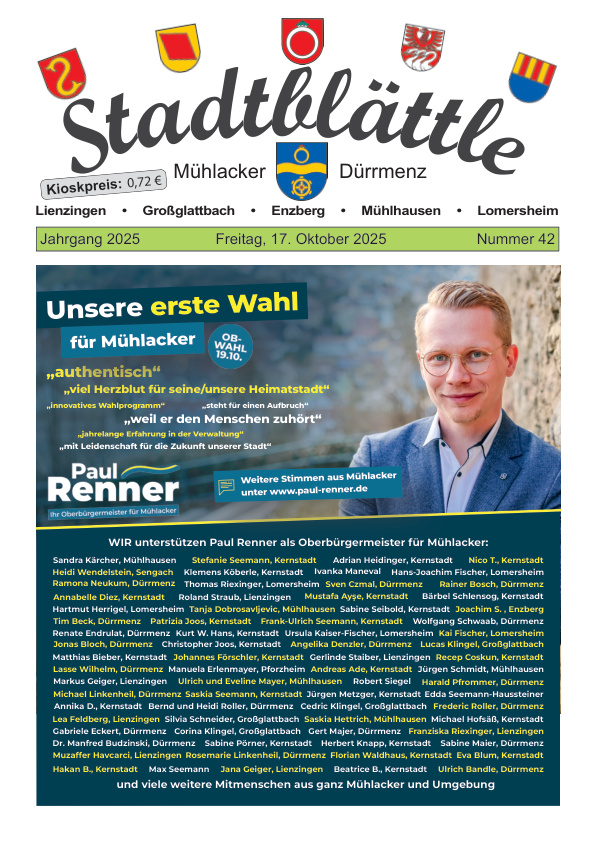 Mehr über den Artikel erfahren Mühlacker KW 42