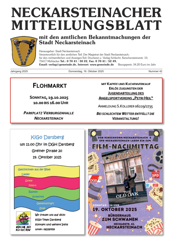 Mehr über den Artikel erfahren Neckarsteinach KW 42