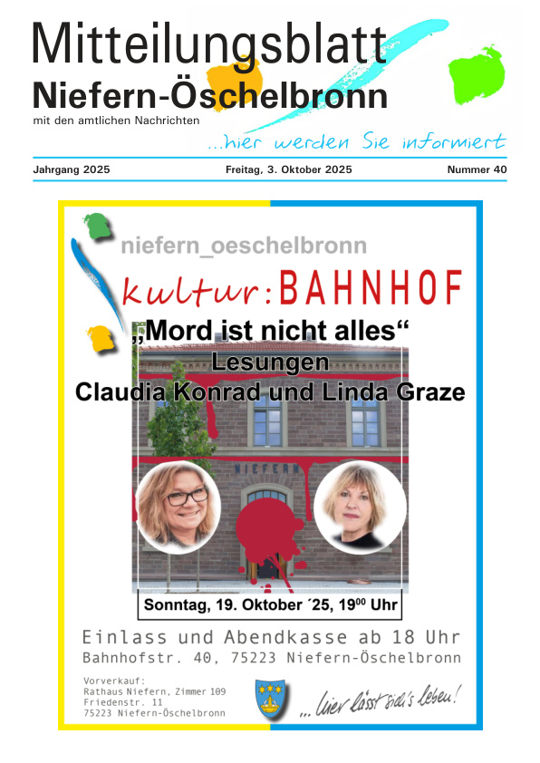 Mehr über den Artikel erfahren Niefern-Öschelbronn KW 40