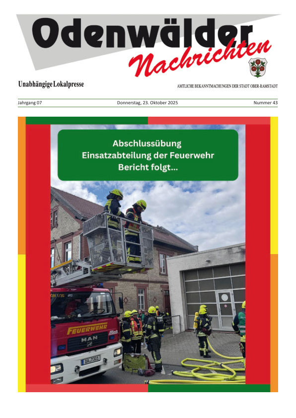 Mehr über den Artikel erfahren Ober-Ramstadt KW 43